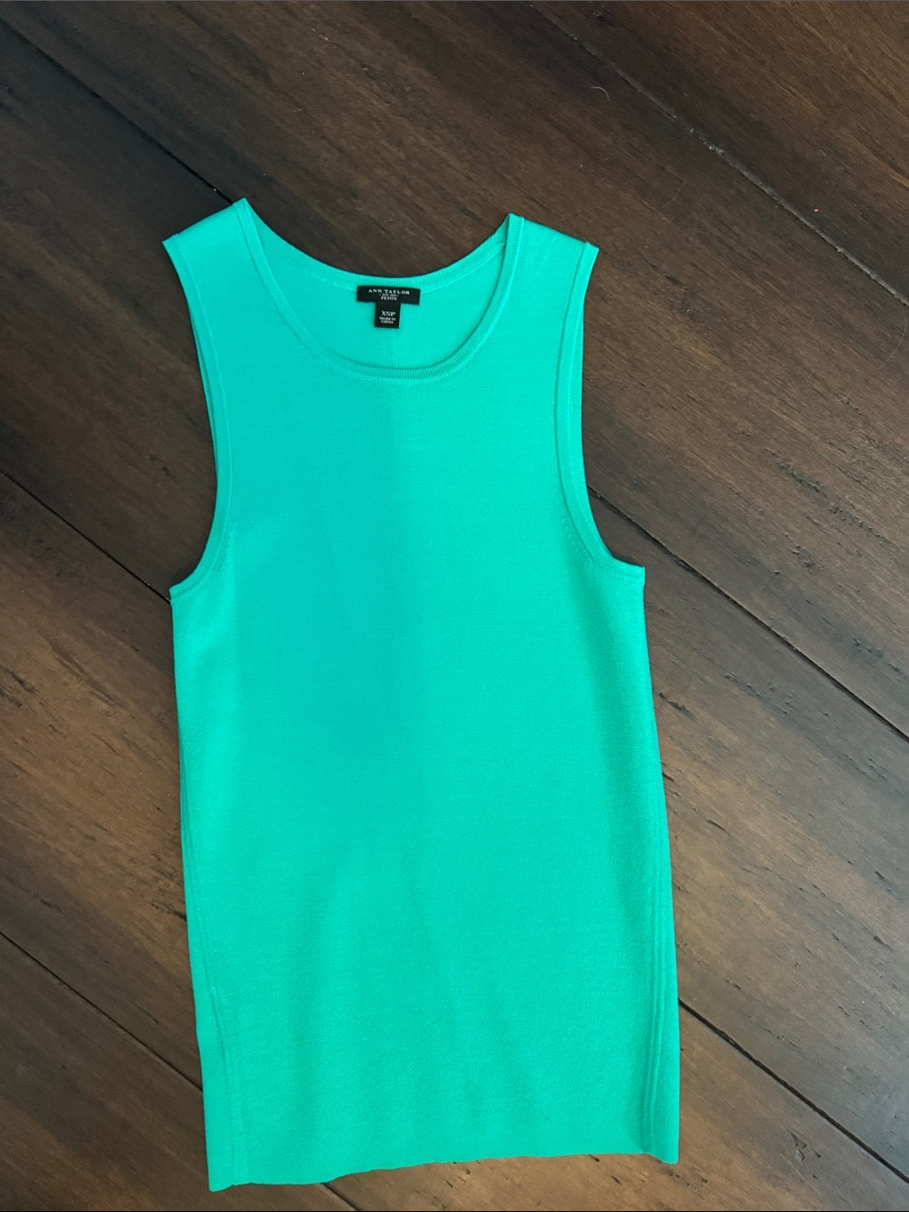 Ann Taylor Sleeveless Ribbed Tank - Teal